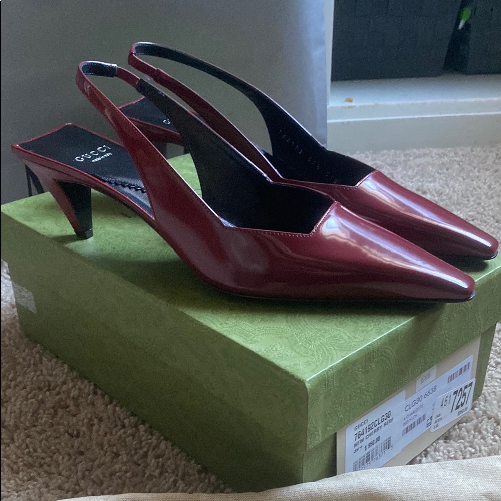 Gucci Red Slingback Heels